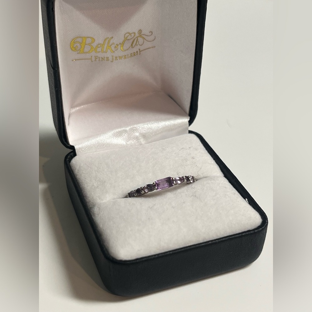 Belk & Co. Amethyst Sterling Silver Ring Size 7